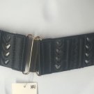 NWT $36 Style & Co. Women's Black Stretch Perforated Heart Belt Size S M