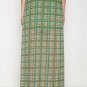 New UMGEE Lime Green Plaid Print Erin Maxi Skirt with Dual Slits Size S M L