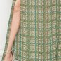 New UMGEE Lime Green Plaid Print Erin Maxi Skirt with Dual Slits Size S M L