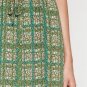 New UMGEE Lime Green Plaid Print Erin Maxi Skirt with Dual Slits Size S M L