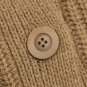 NWT Camel & Black Knitted Wool Sweater Cardigan Jacket w/ Contrast Pockets XS S