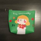 NEW Green Floral Pray Continually Coin Purse / Cosmetic Case Small Pouch Keyring