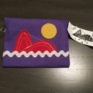 NWT Parceria Carioca Sea Whale Design Purple Coin Purse Wallet ~ Made in Brazil