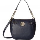 NWT Tommy Hilfiger Sadie Pebbled Leather Crossbody Purse in Navy MSRP $118
