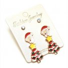 NEW 3 Pairs of Earrings on A Card ~ Christmas Tree, Santa & Rhinestone Stud NEW 3 Pairs of Earrings on A Card ~ Christmas Tree, Santa & Rhinestone Stud