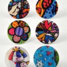 NEW 6 Pairs of Whimsical Character Earrings on a Card Dog Flower Cat Wonderland NEW 6 Pairs of Whimsical Character Earrings on a Card Dog Flower Cat Wonderland