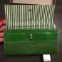 NIB $68 Giani Bernini Green & White Glazed Leather Accordion Organizer Wallet