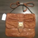 NWT $48 Jessica Simpson Susana Luggage Brown Shoulder Bag Crossbody Chain Strap