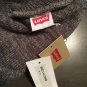 NWT Levi's Heather Gray & Black Striped Marled Cuffed Men's Beanie Hat Acrylic