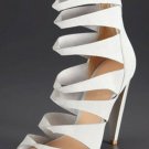 NIB $295 L.A.M.B. by Gwen Stefani Gray Suede Quintessa Strappy Sandals Size 10