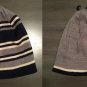 NWOT Levi's Reversible Dark Blue, Gray & Cream Beanie Hat One Size Fits Most
