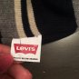 NWOT Levi's Reversible Dark Blue, Gray & Cream Beanie Hat One Size Fits Most