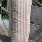 Long pink pastel stripe pillow