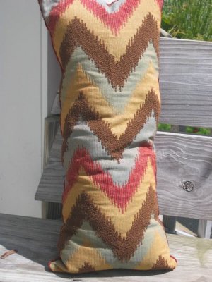 Long zig zag pattern pillow