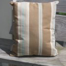 blue beige stripe pillow