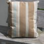 blue beige stripe pillow