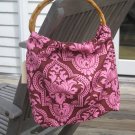 Pink n brown patterned purse