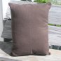 pale blue, beige and brown pillow