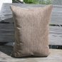 Wide striped pale blue, beige, brown pillow