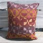 Purple, lilac, bronze circle pillow