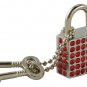 Red Rhinestone Lock