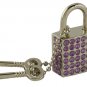 Purple Rhinestone Lock