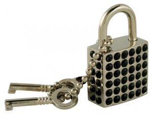 Black Rhinestone Lock