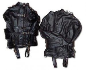 Leather Bondage Straight Jacket - 2X