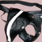 Leather Bondage Black/White Jock Short