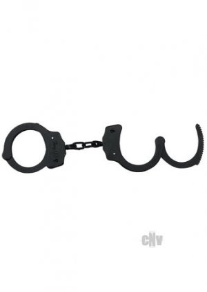 Black Coated Handcuffs - Double Lock