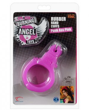 Burning Angel Rubber Handcuffs