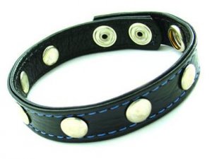 Leather Cockring With Rivets