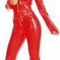 Leather Exotic Zipper Collar Fetish Catsuit - 3X
