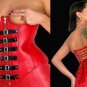 Leather Exotic Party Buckled Boned Zipper Corset - Small