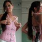 Leather Fetish Fantasy Party Boned Pink Corset - Small