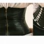 Leather Gothic Laced Boned Zipper Cincher Shaper - 2X