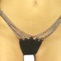 Leather Chained Harness Thong - Large