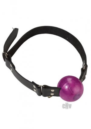 Large Purple Ball Gag - D Ring