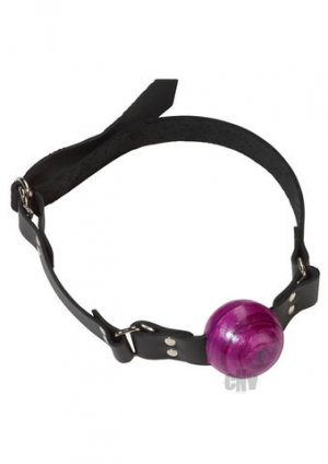 Small Purple Ball Gag - D Ring