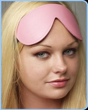 Pink Bound Leather Blindfold