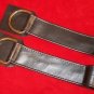 Leather Door Hangers With Ring Size Small Pair Black