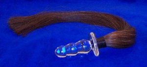 Horse Hair Basic Black With Rigged Butt Plug