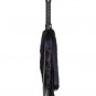 24" Rabbit Fur And Leather Whip - Black