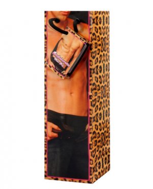 Leopard Hunk Print Wine Bag