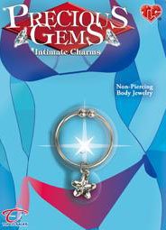 Precious Gems Belly Ring Silver Star