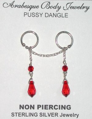 Pussy Dangles - Ruby Crystals