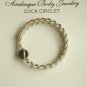 Beaded Braided Cock Circlet 1 - Black Onyx