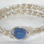 Beaded Braided Cock Circlet 1 - Blue Onyx