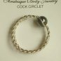 Beaded Braided Cock Circlet 1 - Hematite