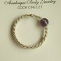 Beaded Braided Cock Circlet 1 - Amethyst